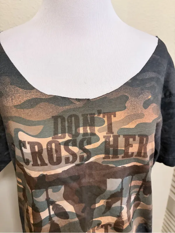 LAT apparel bleached camo country tee Brown - Image 2