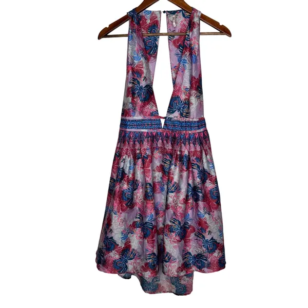 Free People Daydream Floral Butterfly Print Dress Boho Festival Feminine Sz L‎ - Image 4