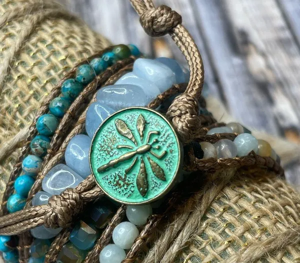 Long Strand Bracelet: The Heart in Turquoise - Image 6