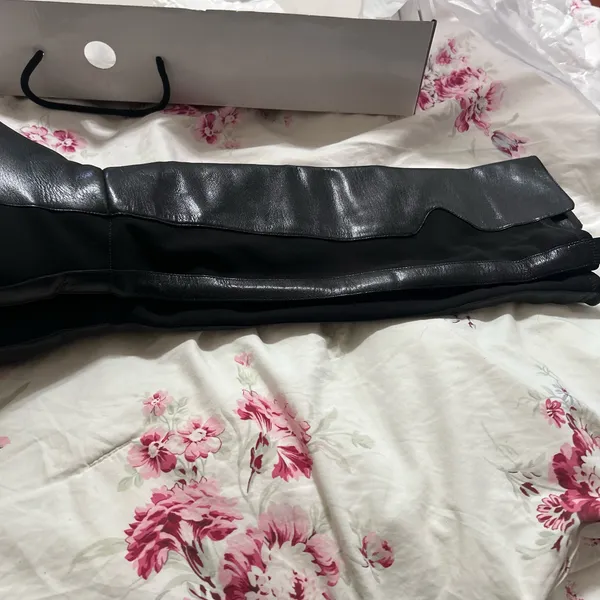 Nine West Black Leather Riding Boots - Image 4