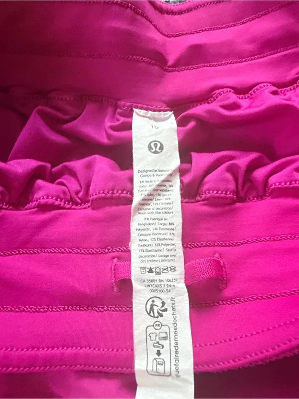 Lululemon Women’s Active Drawstring Shorts in Bright Magenta - Image 2