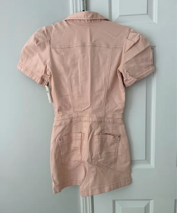 Anthropologie Pilcro The Kit Utility Romper in Pink, Size 2 - Image 8
