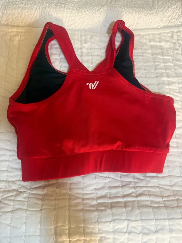 Varsity Spirit Tribe Rhinestone Sports Bra Cheer Crop Top Adult Medium - Image 3