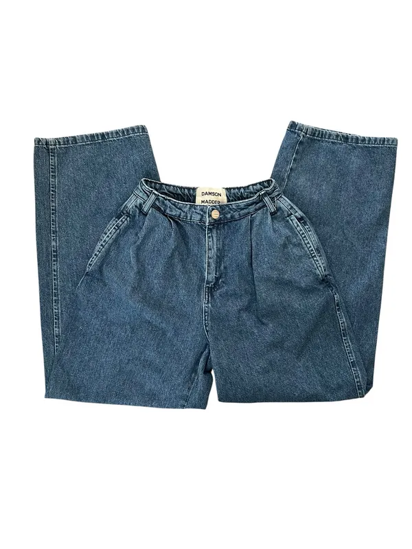 Damson Madder Revolve Women’s Sailor High Waisted Wide Leg Vintage Blue Jeans - Image 3