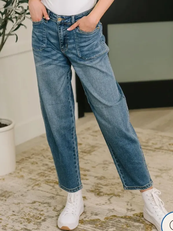 Judy Blue High Waist Soft Barrel Stitch Thru Pocket Jeans Size 9/29 - Image 2