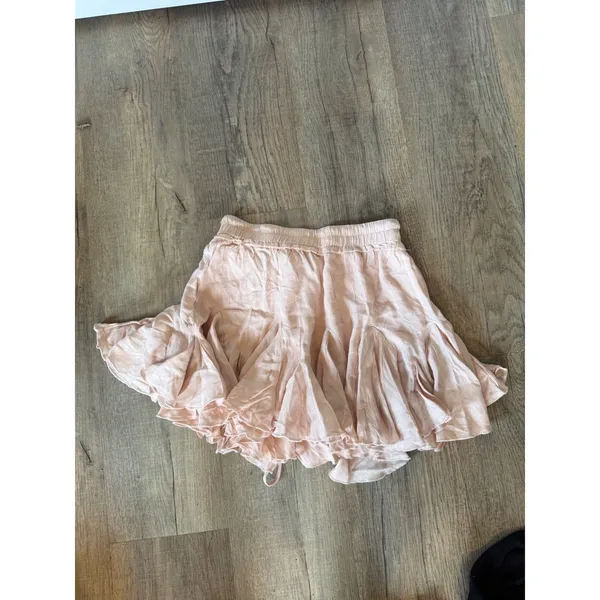 VICI Dolls Blush Pink Ruffle Mini Skirt Elastic Drawstring Waist Small - Image 3