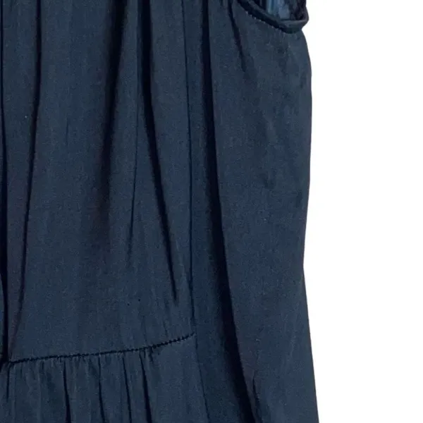 Free People Want Your Love Smocked Sleeveless Ruffle Babydoll Mini Dress Black S - Image 9