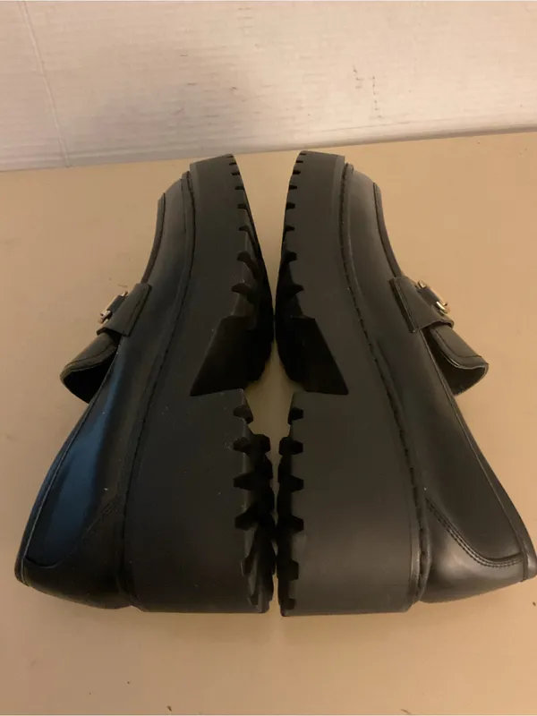 Steve Madden women black leather platform loafer Approach shoes US 10 - Image 12
