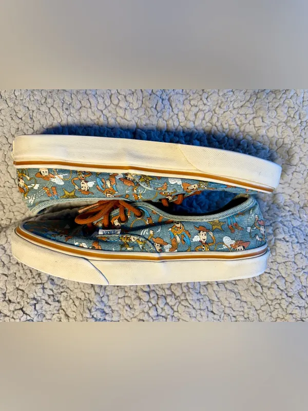 Rare Disney Pixar x Vans Authentic Toy Story Sheriff "Woody" Denim Sneakers. - Image 4