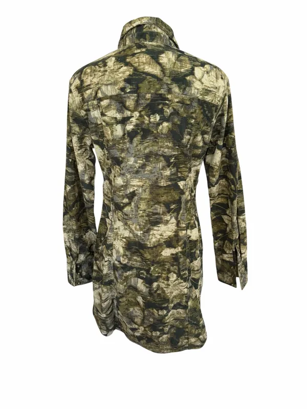 Pilcro Anthropologie ruched camo abstract print‎ dress size 8 - Image 3