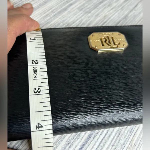 LAUREN RALPH LAUREN Slim black Credit Card Wallet - Image 8