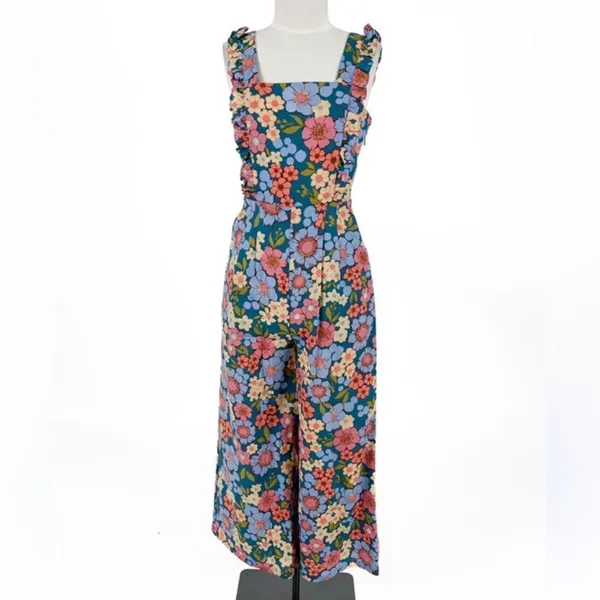 Princess Highway Linen Blend Wide Leg Ella Flora Jumpsuit Women’s Sz 12‎ cottage - Image 3