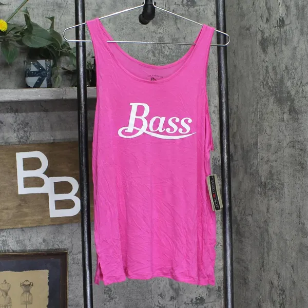 NWT Bass Womens Sleeveless Tank Scoop Neck Top 480321173 Pink M - Image 2