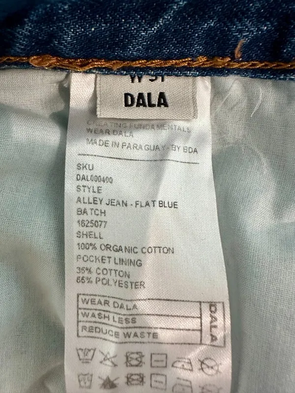 DALA Alley High Rise Straight Leg Jeans Flat Blue 31 - Image 4