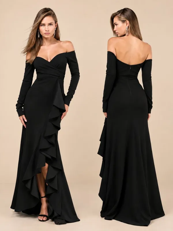 LULU's Prom Wedding Sexy PinUp Vibes Romantic Glamorous Elegant Maxi - Image 2