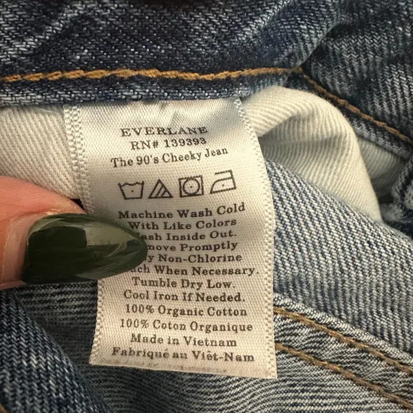 Everlane | The 90s Cheeky Crop Blue Organic Cotton Straight Leg‎ Denim Jeans, 24 - Image 7