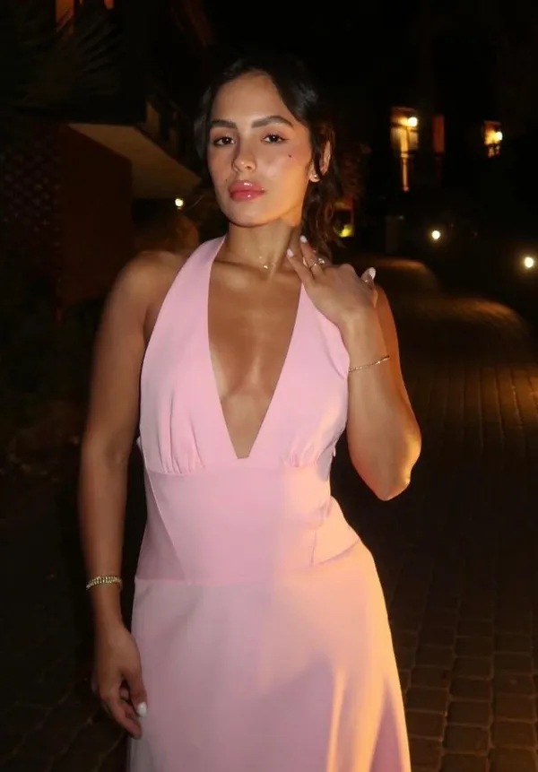 Zara Pink Backless Halter Dress wedding maxi long evening party coctail - Image 5