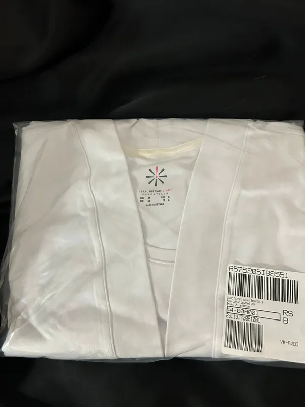 isaac mizrahi live essentials pima cotton layered look top bright white size m - Image 3