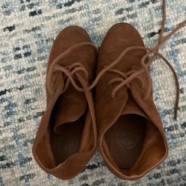 Tan suede ankle booties - Image 2