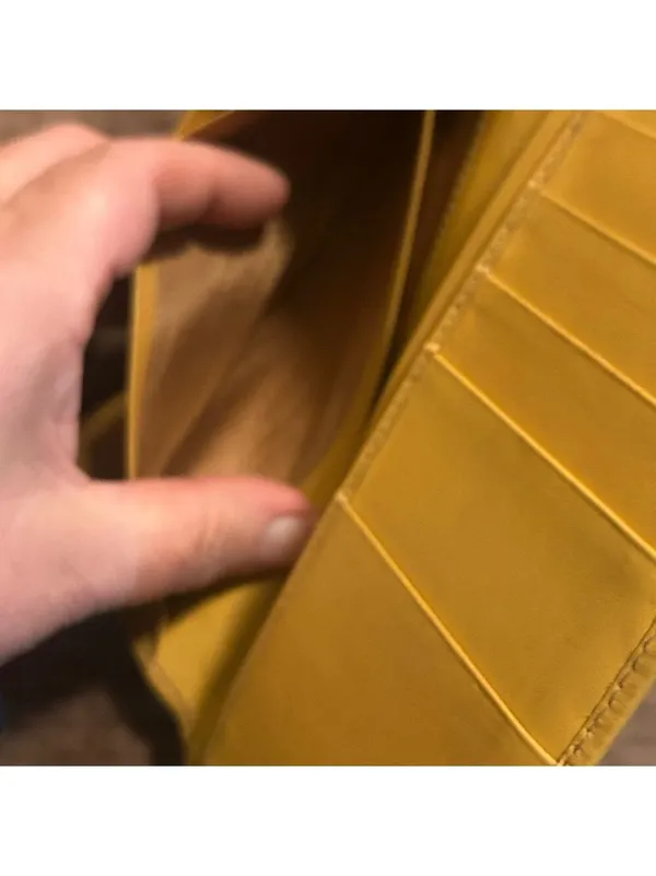 vintage Celine Macadam canvas long bifold wallet with leather trim. - Image 10