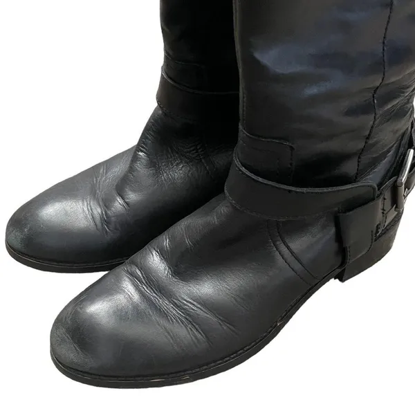 SEYCHELLES Tall Black Riding Leather Boots 7.5 - Image 5