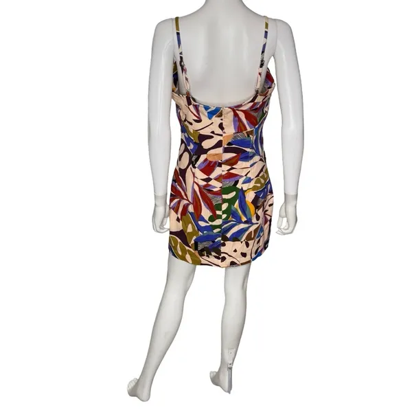 Avec Les Filles Women's Printed Square-Neck Bodycon Mini Dress Floral Sz 12 - Image 6