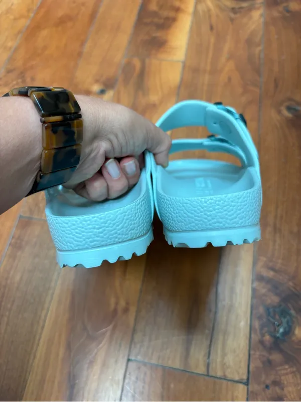 Birkenstock Women's Arizona Stealth Buckle EVA Sandals in Surf Green 39 - Image 9