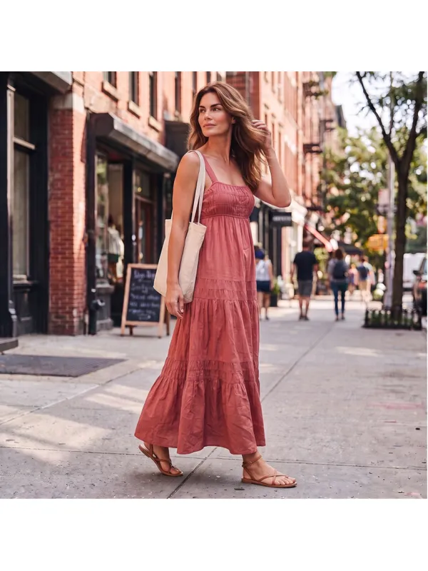 Women's J.Crew Red Maxi Dress Size M Size M - Image 2