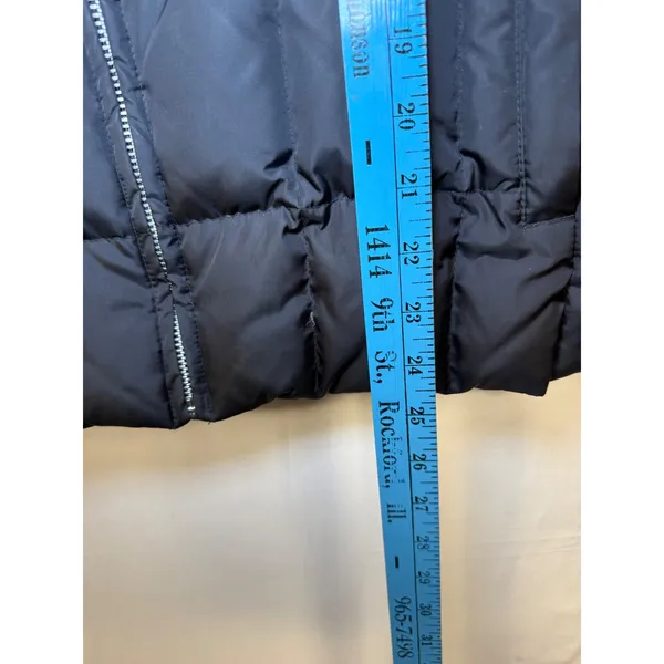 Gap Black Down Puffer Vest Medium Quilted Full Zip Red Lining RN54023 - Image 6