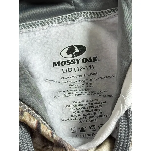 NWT Womens Mossy Oak white camo‎ pullover perfect hoodie outdoor hiking size L - Image 3