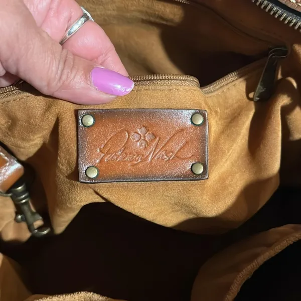 Patricia Nash Tooled Leather Poppy Tote Western, Boho, cowgirl - Image 12