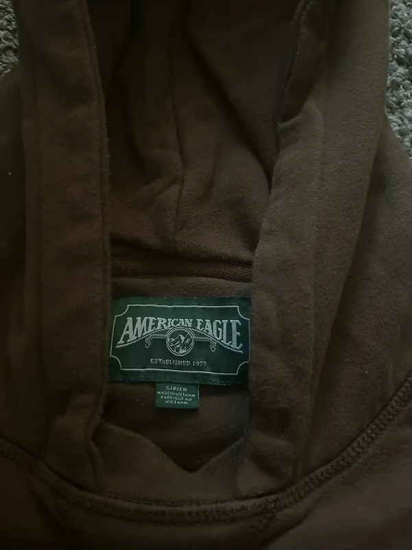 American Eagle chocolate brown hoodie - Image 2