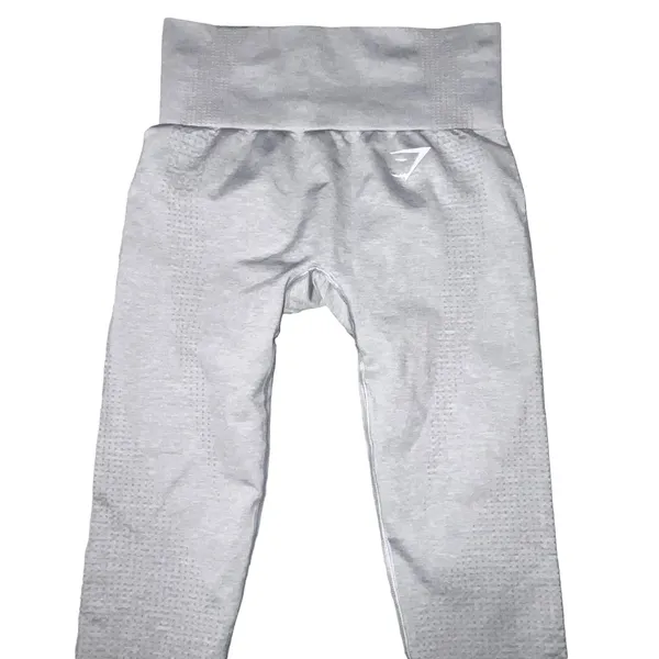 Gymshark Women’s Gray Vital Seamless crop Leggings Tights Pants - Image 4