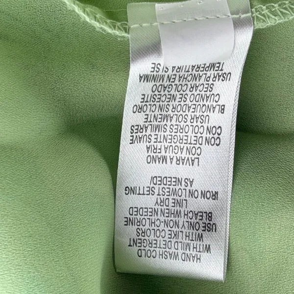 Studio I Women's Lime Green Floral‎ Chiffon Tiered Midi Dress Size 8 Sleeveless - Image 5