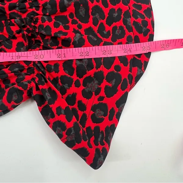 Zadig‎ & Voltaire Tibo Print Leo Ruffle Leopard Cheetah Top red XS - Image 8