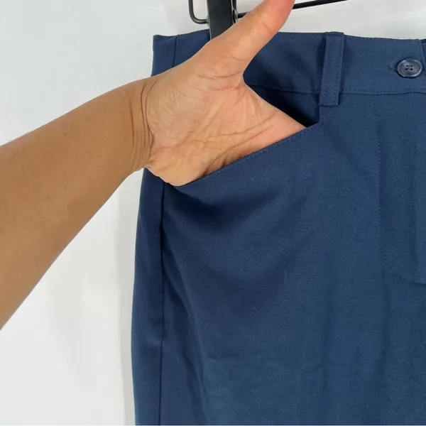 Shape Benefits by Chadwicks Diane Tummy Control Straight‎ Leg Pant in Navy - Image 4