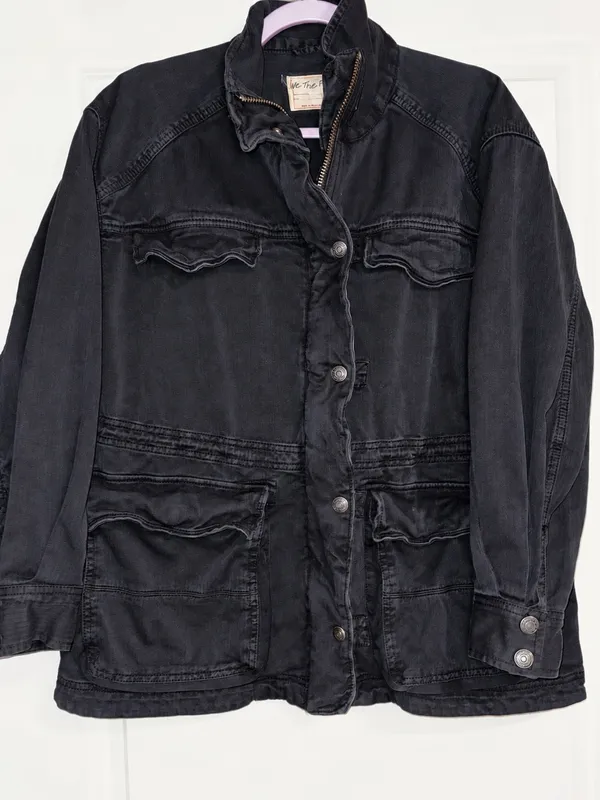 Free People We The Free Arya Utility Jacket Black Small NWOT - Image 9