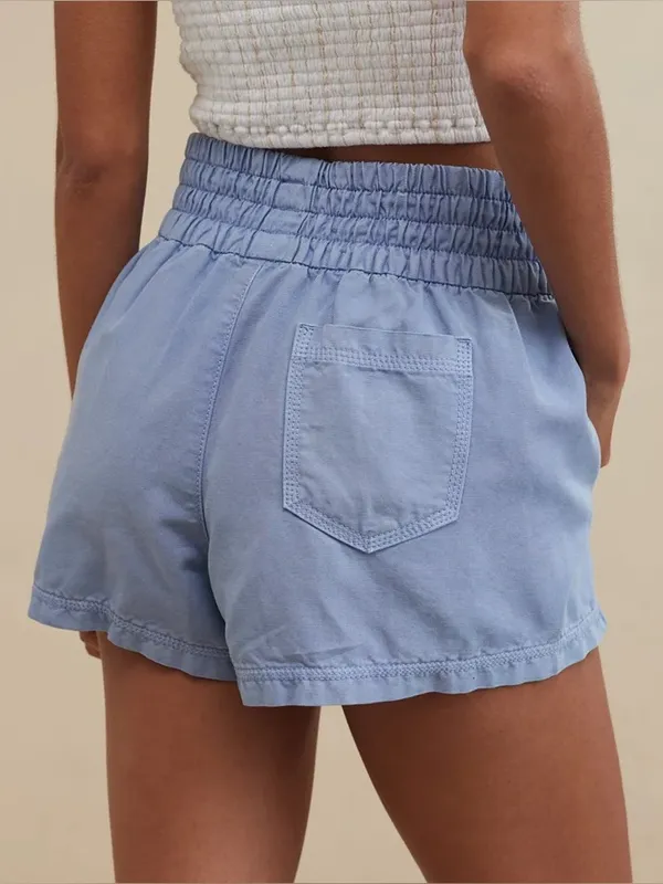 Aerie Babewatch High Waisted Pull On Short Monaco Blue - Image 4