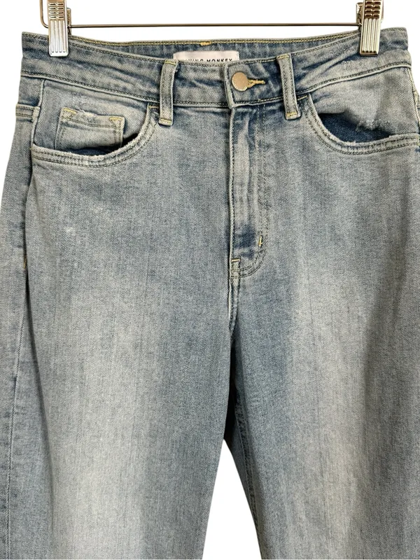 Flying Monkey High Rise Wide Leg Jeans Light Wash Women’s Size 26 - Image 2