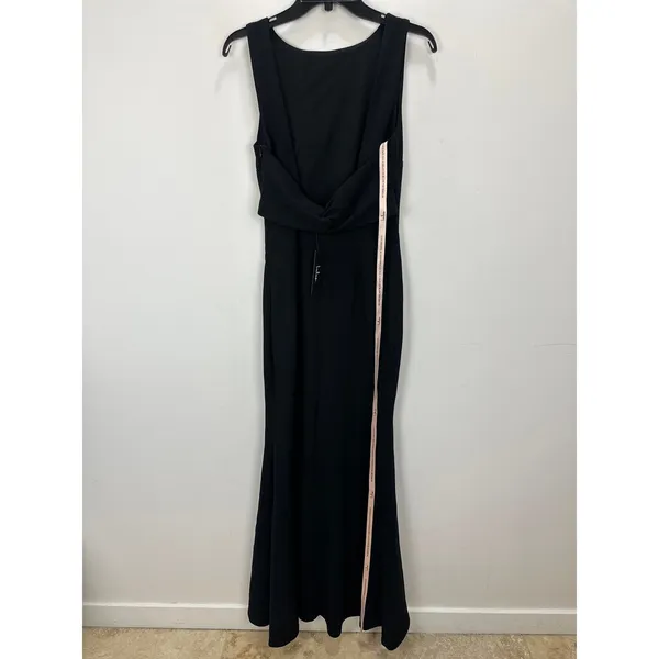 Lulus Love In Your Eyes Black Knotted Mermaid Maxi Dress Formal Medium NWT - Image 9