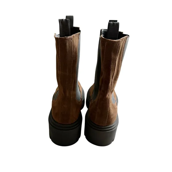Steve Madden Wisteria Brown Suede Lug Sole Platform Chelsea Boots Size 6 NEW - Image 5