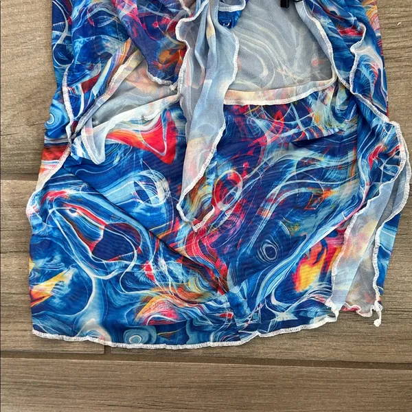 SHEIN Colorful Swirl Pattern Dress - Image 6