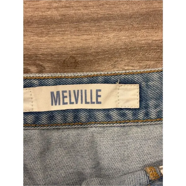 Brandy Melville Light Wash Denim Button-Front Mini Skirt Size 24 - Image 2