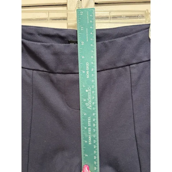 Hilary Radley Navy Skinny Pants Size Sm Mid Rise Elastic‎ Waist Pull On - Image 2