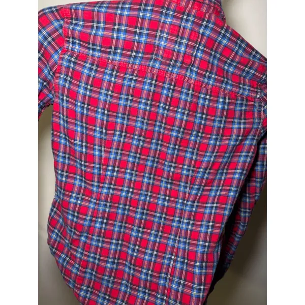 Abercrombie & Fitch Women's Plaid Flannel Long Sleeve Shirt, Size S - Image 3