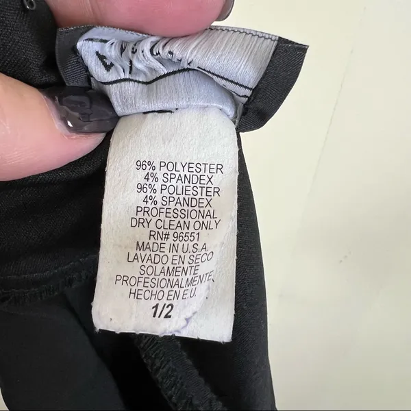 Faviana Black Ruched Satin Mermaid Dress Size 1/2 Prom Formal - Image 4