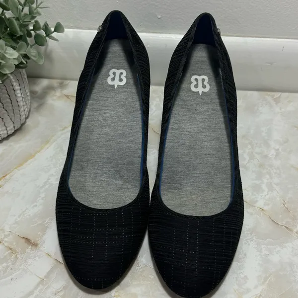 Betabrand On Your Mark Cut-Out‎ Heels Comfort Black/Blue Sz 8.5 Workwear Office - Image 3