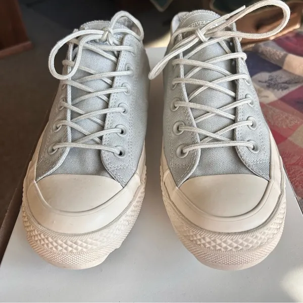 Converse Chuck Taylor All Stars Lift Ripple Canvas Pale Grey Women’s Size 10 - Image 4