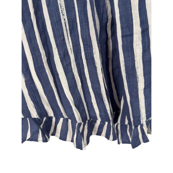 NWT Anthropologie Long Sleeve Sweetheart Midi Dress Blue Striped Size Small Boho - Image 14