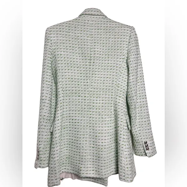 Zara Tweed Green Blazer - Image 8